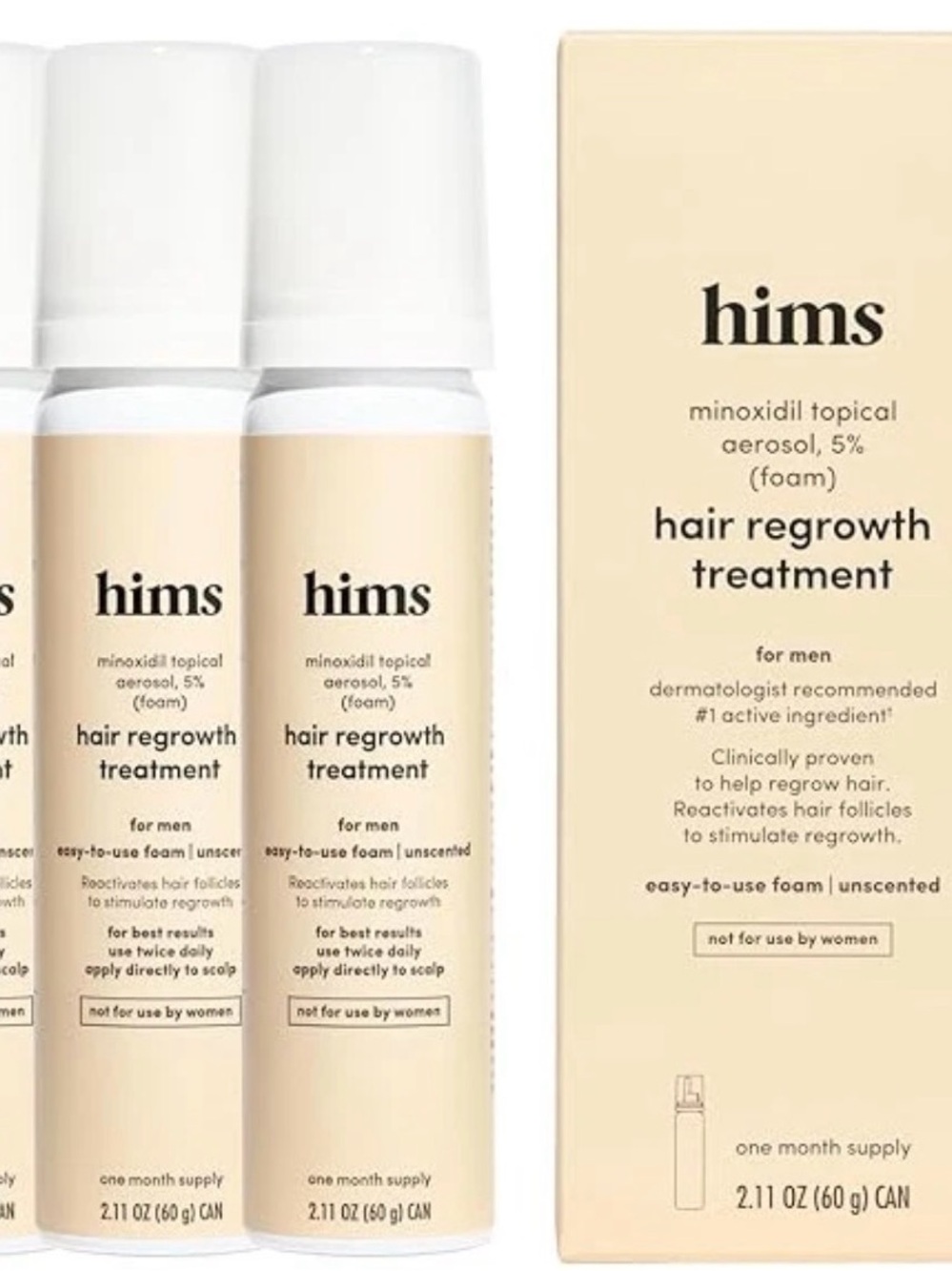 HIMS Hair Regrowth Treatment Foam Aerosol - Minoxidil Topical 5%